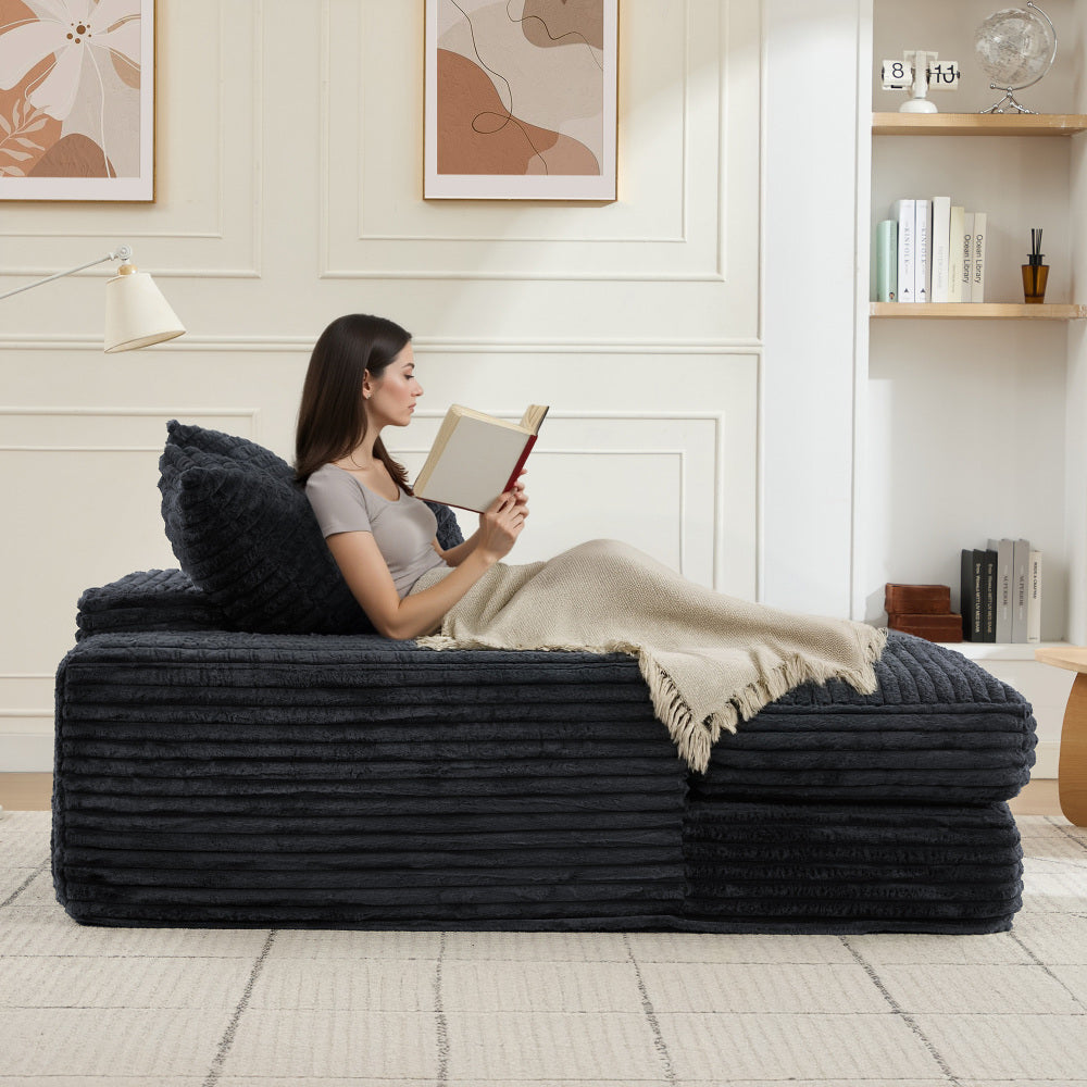 Slaapbank – Bedbank – Sofa Bed – Zetelbed – Bedbank Met Kussen – Memory Foam Comfort – Luxe Fluweel Bekleding – Grijs – Inclusief 4 Kussens – Direct Gebruiksklaar