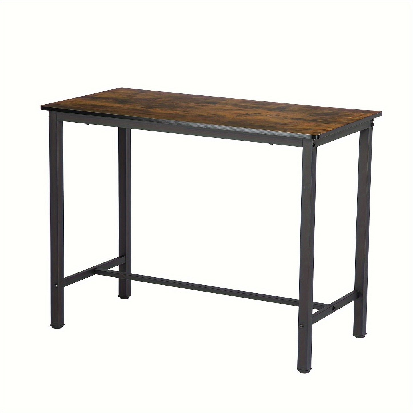 Bartafelset – Bartafel – Barkrukken Set – Eettafel – Keukentafel – Industrieel Design – MDF Hardhoutlook – Zwart Gietijzer Onderstel