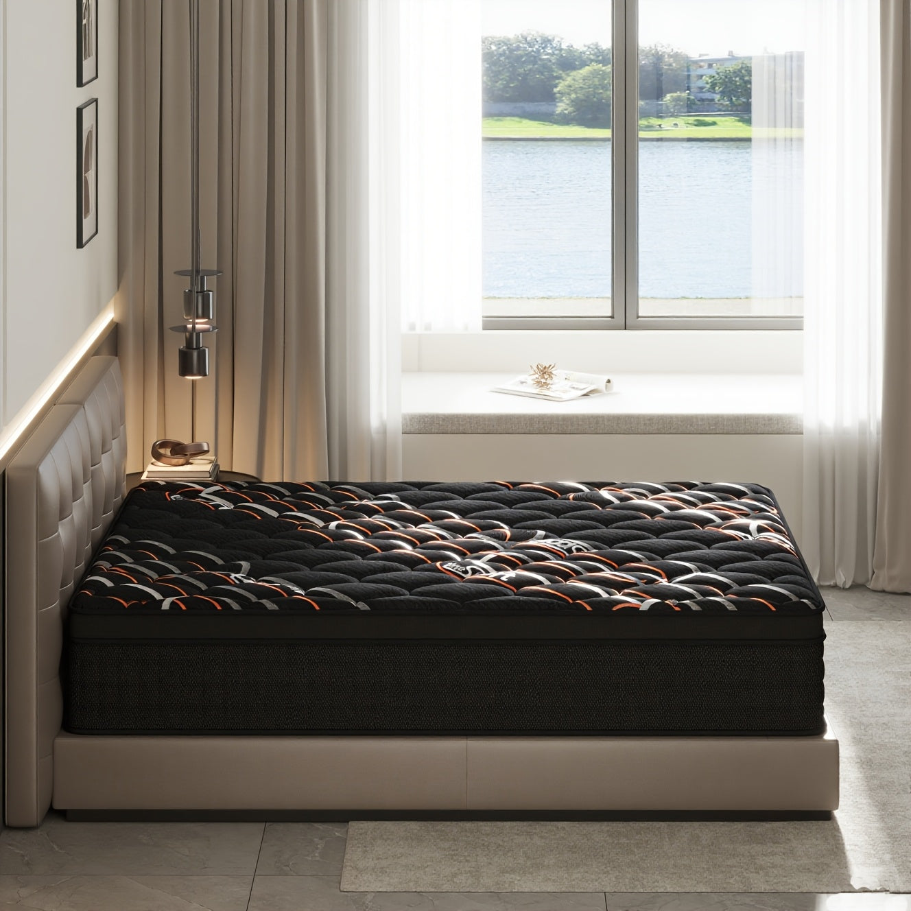 Veermatras – Pocketveringmatras – Traagschuimmatras – 7-Zones Matras – Verstelbaar Matras – 90x200x25 cm – Versterkte Pocketvering – Brandwerend & Allergievriendelijk
