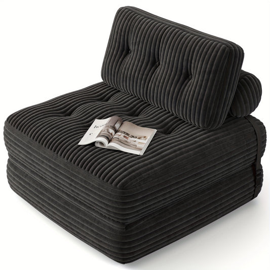 Slaapbank – Zitzak – Slaapstoel – Logeerbed – Slaapseat – Corduroy Stof – 2-in-1 Functioneel – Geen Montage Nodig