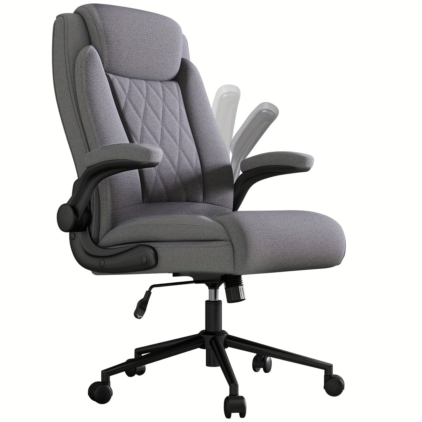 Ergonomische Bureaustoel – Kantoorkruk – Werkstoel – Computerstoel – Bureaustoel Home Office – Grijs – Extra Stevig Tot 226,8 KG – Nek-, Rug- En Lendensteun