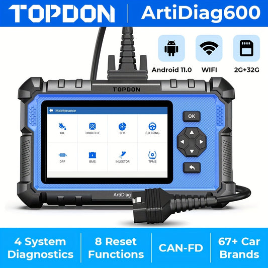 OBD2 Scanner – Diagnose Scanner – Codelezer – Auto Uitleesapparaat – Uitleesapparaat – 9 Resetfuncties – Draadloze Voeding via OBD-poort