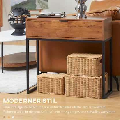 Opbergkast – Bergkast – Dressoir – Kast – Kast Met Deuren – Stevige Hardhouten Constructie – Zwart Frame Met Natuurlijke Houttinten