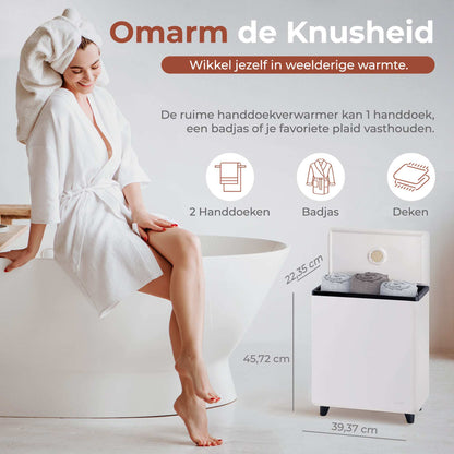 Handdoekverwarmer – Handdoekwarmer – Towel Warmer – Handdoek Stomer – Towel Heater – 20 Liter Capaciteit – Automatische Uitschakeling – Zwart