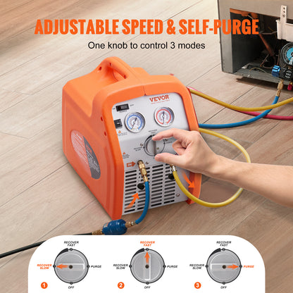 Koelmiddelafzuiger – Koelmiddelterugwinmachine – Refrigerant Recovery Machine – AC Terugwinapparaat – Koelgas Terugwinmachine – Compact en Lichtgewicht – Hoge Drukbeveiliging 220-240V
