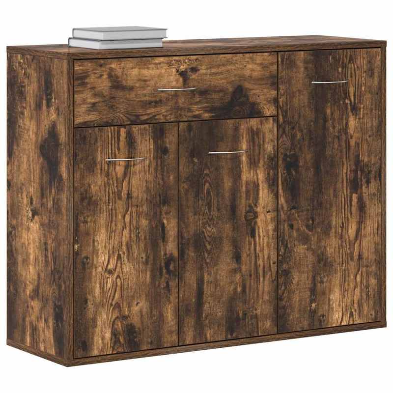 Opbergkast – Dressoir – Kast – Schoenenkast – Bergkast – Rook Eiken – Stevig Meerlagenhout – Ventilatiefunctie – Compact 88x30x70 cm