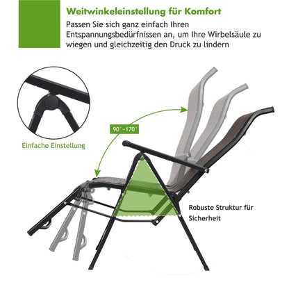 Ligbed – Ligstoel – Zonnebed – Tuinstoel – Lounger – Set Van 2 – Verstelbare Rugleuning – Weerbestendig PE Rattan