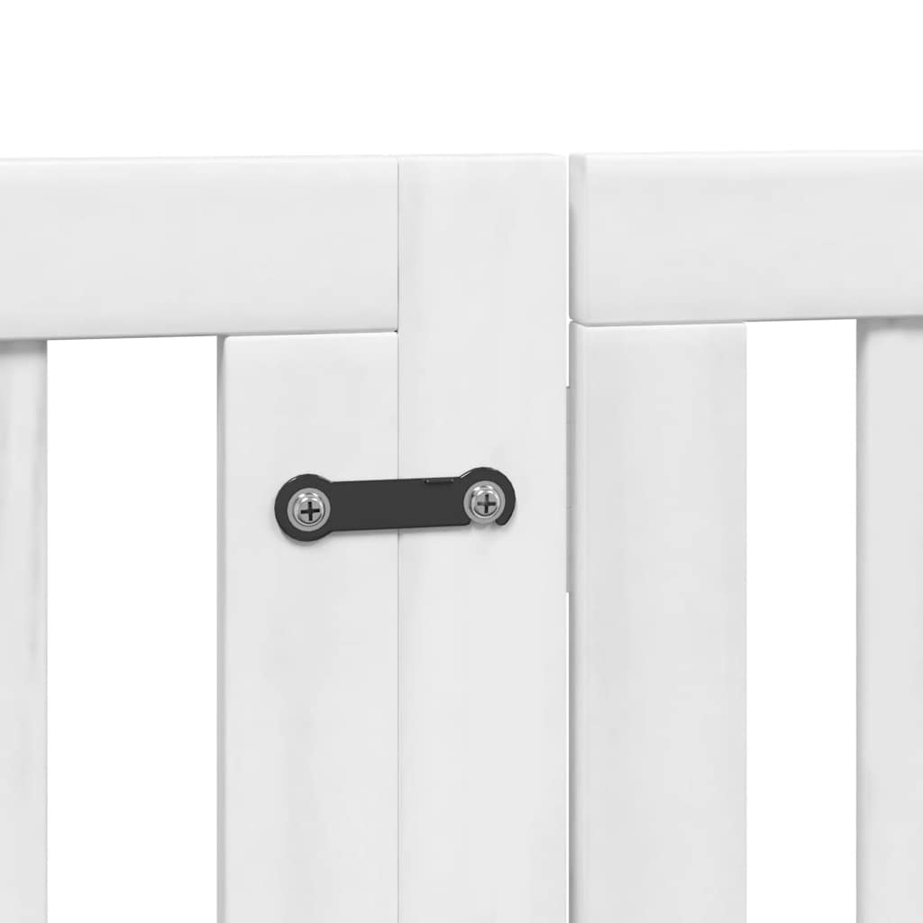 Hondenren – Hondenhek – Hondenafsluiting – Hondenbarrière – Wit – Populierenhout – Inklapbaar Met Slot – 50 x 60 x 2 cm