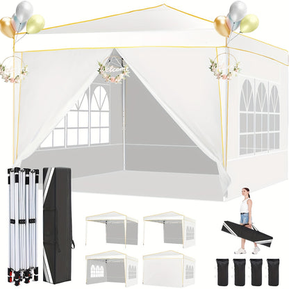 Partytent 3x3m – Buiten Tent – Vouwtent – Paviljoen – Markttent – Windbestendig Frame – Waterafstotend Polyester