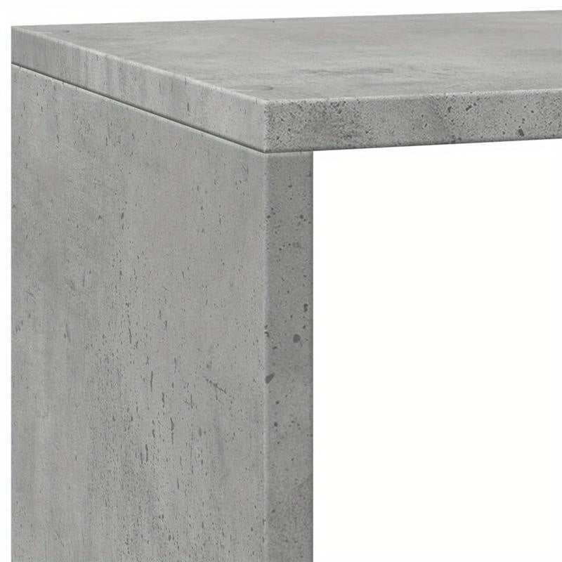 Roomdivider – Kamerscherm – Scheidingswand – Ruimteverdeler – Boekenkast – Betongrijs – 3 Niveaus – MDF en Hout