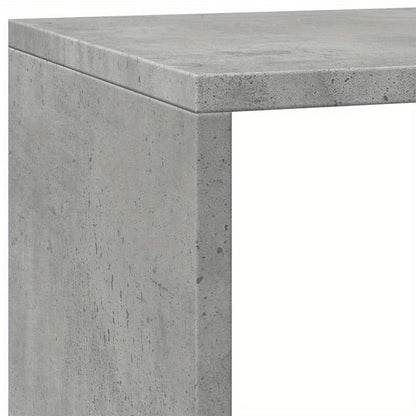 Roomdivider – Kamerscherm – Scheidingswand – Ruimteverdeler – Boekenkast – Betongrijs – 3 Niveaus – MDF en Hout