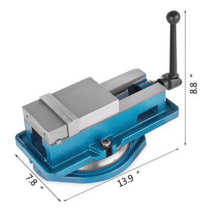 Freesbankklem – Bankklem – Werkbankklem – Freesmachineklem – Zaagklem – 10 cm Klemwijdte – 360° Draaibare Basis – Gietijzeren Stevige Grip