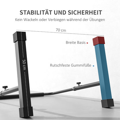 Dipstation – Dip Bars – Krachtstation – Power Tower – Fitnessstation – Verstelbaar 80-105 cm – Stalen Constructie – Maximaal 120 kg Belastbaar