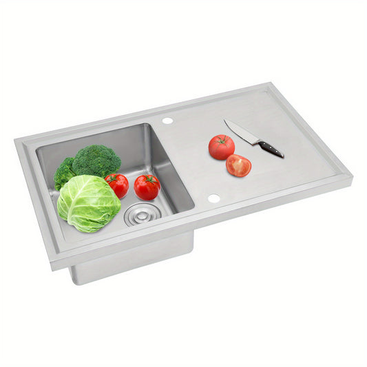 Keukenspoelbak – Spoelbak – Gootsteen – Wasbak – Afwasbak – RVS 201 Roestvrij Staal – 40x40 cm – Met Filtermand