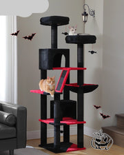 Krabpaal XXL - 180cm - Grote kat - Meerdere niveaus - Condos - Pluche bekleding