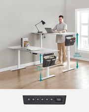 Bureau – In Hoogte Verstelbaar Bureau – Verschillende Standen – 70 x 160cm – Wit