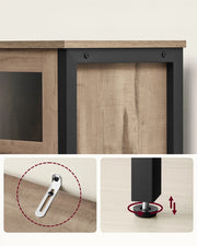 Dressoirkasten - Garderoberek - Opbergkast - Organiser - Woonkamerkast - 35 cm x 100 cm x 75 cm - Donker kaki