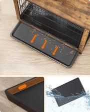 Houten Hondenbench met Ren - Stevig - Stijlvol Hondenhuis - voor Binnen - Comfortabele - en Veilige Rustplek