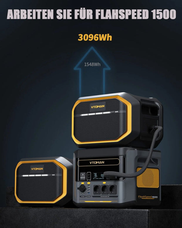 Kracht Centrale - Draagbare Krachtcentrale - SOS Accu - Led Verlichting - Omvormer - Zwart - Fast Charge - 1548Wh