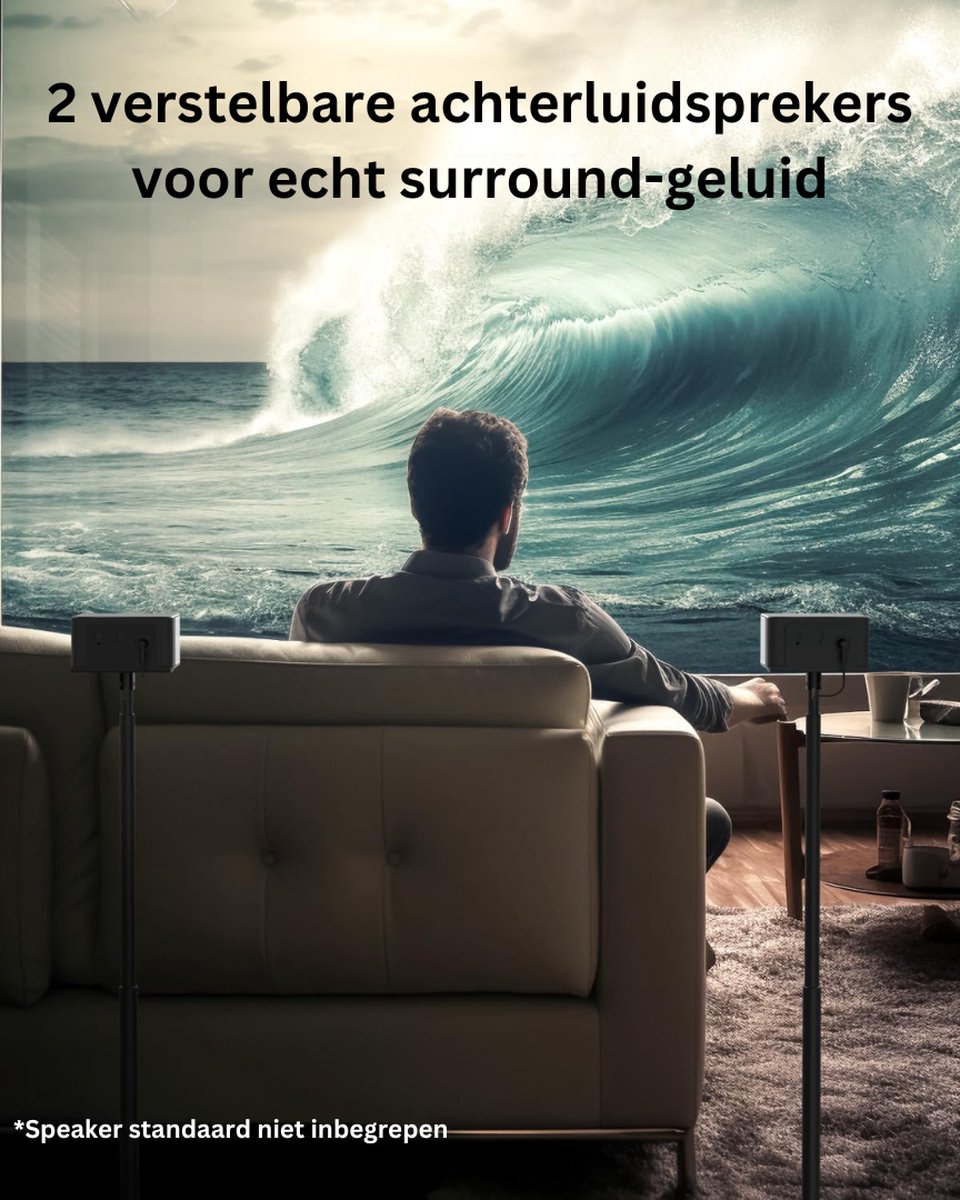 Surround set Home Cinema - Speakers - Thuisbioscoop Set - Draadloos - Bluetooth - 320W - 5.1 Soundbar - Virtueel Surround Sound-systeem - met Subwoofer en Achterluidsprekers - Zwart