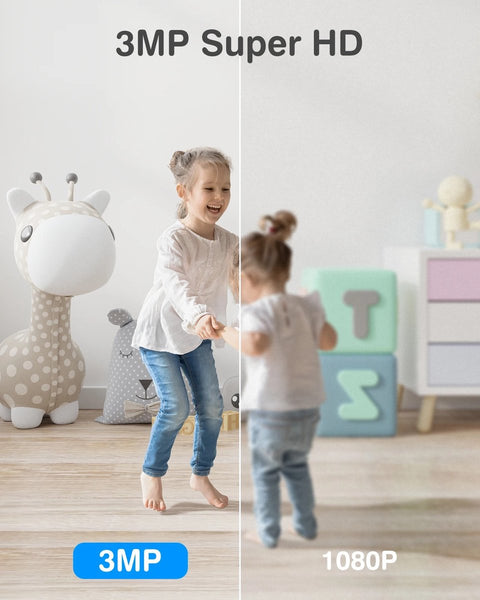 Security Cameras - Indoor Camera - Indoor Security Camera - Security Camera with Night Vision - Built-in Microphone and Speaker - Tracking Function