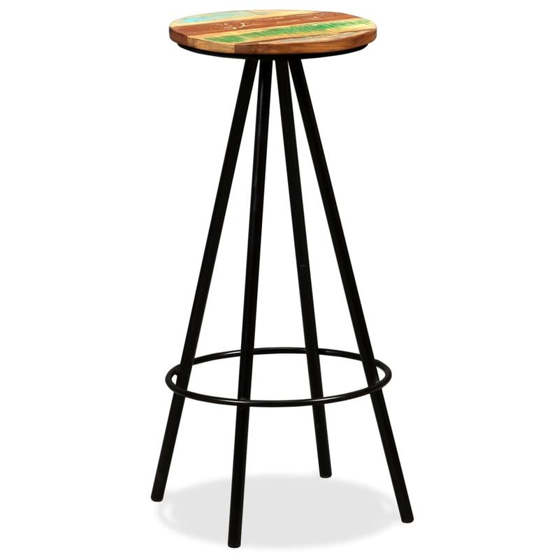 Bar stool 2pcs of solid old wood, Dining Room Furniture, Pub Stools, Modern Stool, Contemporary Seating, Fabric Upholstery Stool, Backrest Stool
