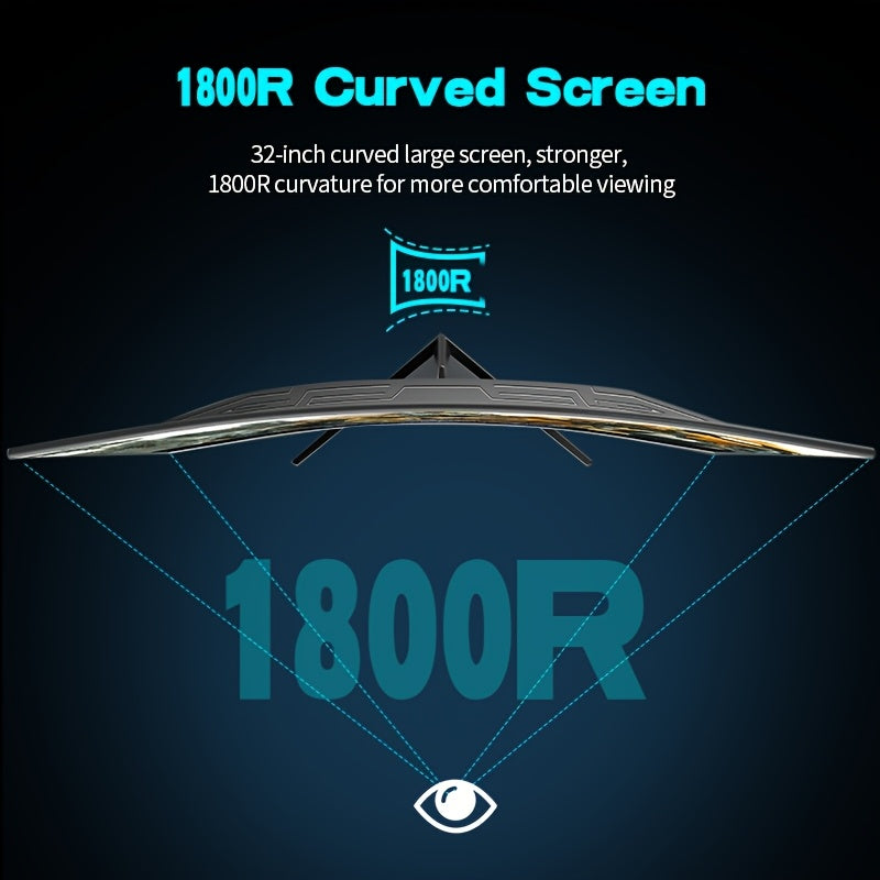Gaming Monitor – Curved Monitor – Full HD Scherm – 32 Inch Scherm – VA Paneel – 180Hz Verversingssnelheid – 1800R Kromming