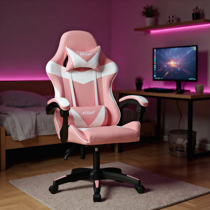 Ergonomische Gamingstoel – Bureaustoel – Gamerstoel – Computerstoel – Bureaukruk – Massagefunctie Lendensteun – Verstelbare Rugleuning & Zithoogte – Memory Foam – Zwart Blauw