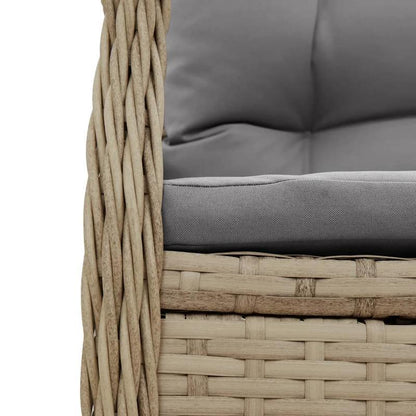 Tuinstoelen – Tuinstoel – Tuinzetel – Balkonstoel – Verstelbare stoel – Set van 2 Beige – Verstelbare Rugleuning – Weerbestendig Polyrattan
