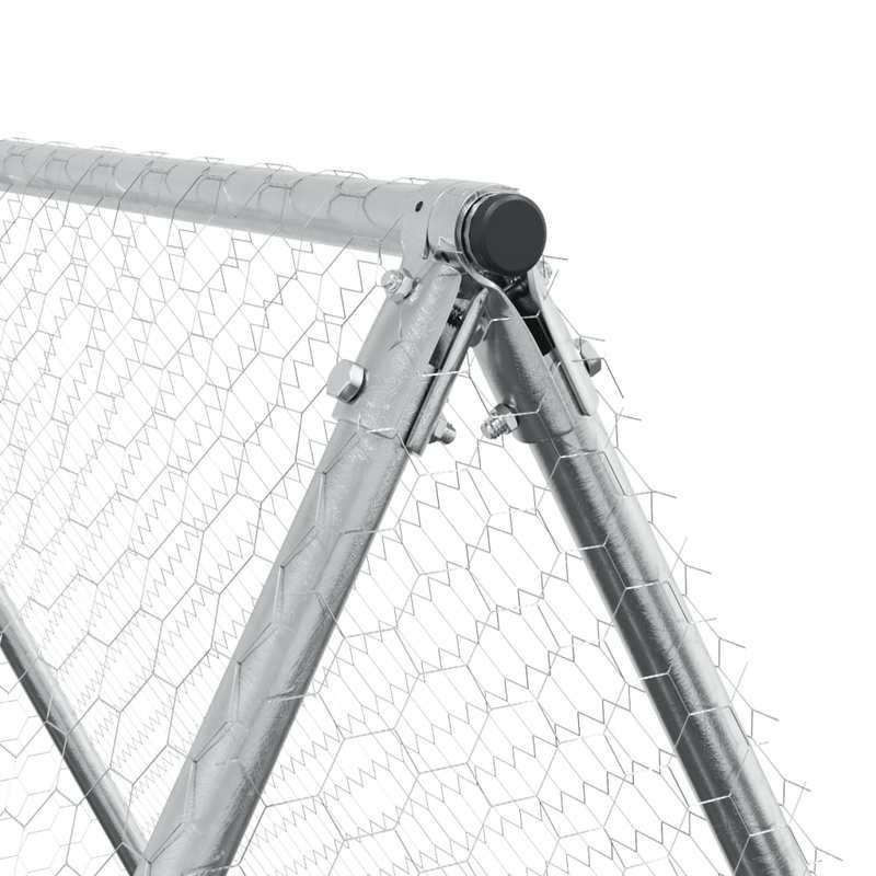 Kippenren – Kippenhok – Hennenhok – Kipren – Kippenkooi – Gegalvaniseerd Staal – 400x100x190 cm – Goede Ventilatie – Weerbestendig