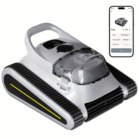 Robot Zwembadreiniger – Zwembadrobot - Automatische Zwembadreiniger – Draadloze Zwembadreiniger – Oplaadbare Zwembadreiniger – 180W Zuigkracht – Muurklimfunctie