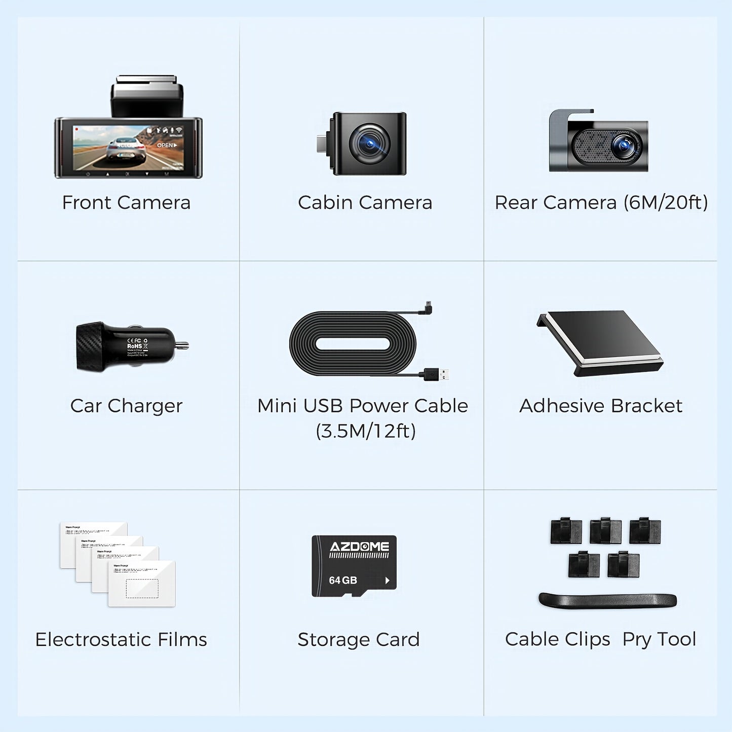Dashcam 4K – Auto Camera – Dashboard Camera – Reiscamera – Zwarte Dubbele Lens – 4K UHD Video – GPS & WiFi Connectiviteit