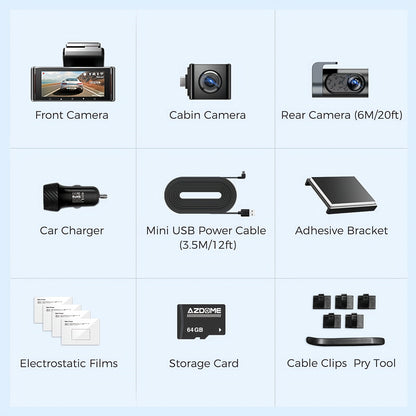 Dashcam 4K – Auto Camera – Dashboard Camera – Reiscamera – Zwarte Dubbele Lens – 4K UHD Video – GPS & WiFi Connectiviteit