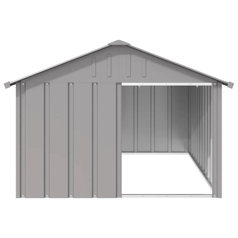 Hondenhok – Hondenhuis – Hondenbench – Dierenhuis – Kennel – Grijs – Gegalvaniseerd Staal – Groot 116,5x153x81,5 cm