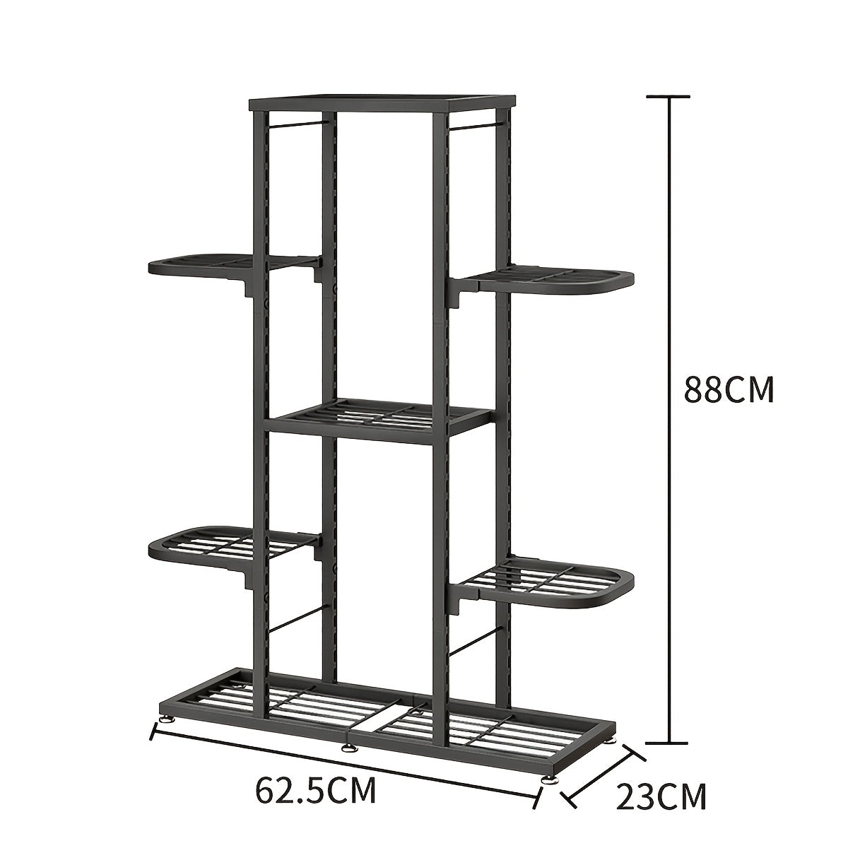 Modern White Metal Plant Stand with Anti-Slip Corner & Protective Foot Pads - Multi-Tier Indoor/Outdoor Flower Shelf, Sturdy Tall Vertical Design for Patio, Garden, Living Room, Bedroom, Balcony - Space-Saving Plant Holder fo