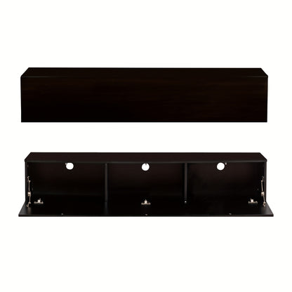 Tv Kast – TV Meubel – Lowboard – Wandmeubel – Hangend Meubel – Zwart – Metaal – 160x30,5x34 cm