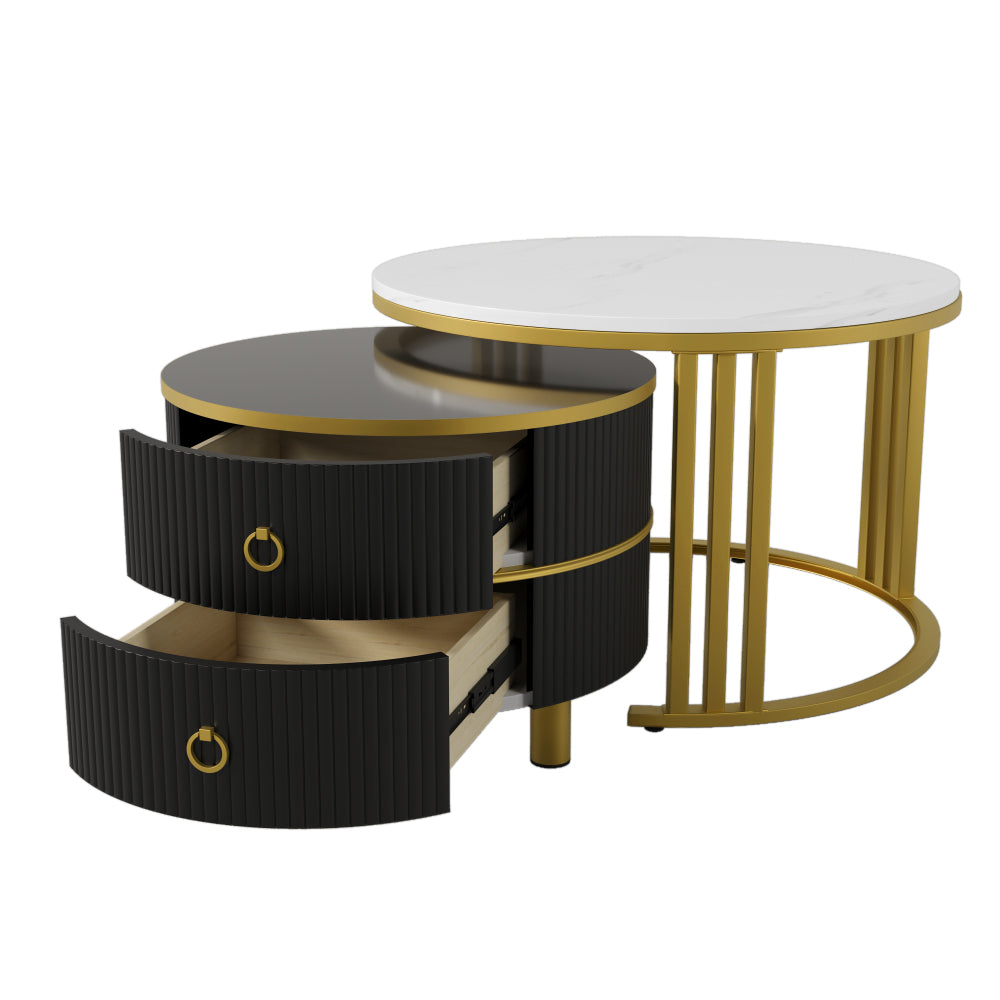 Uitschuifbare Tafel – Bar Tafel – Keukentafel – Koffietafel – Eettafel – 360° Draaibaar – Mat Zwart Metalen Frame