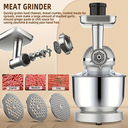 Keukenmachine – Keukenmixer – Keukenrobot – Foodprocessor – Mixer – 2000W Motor – 5,5L RVS Mengkom – 1,5L Glazen Blender