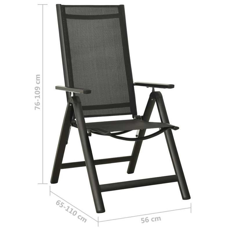 Inklapbare Tuinstoel – Outdoor Stoel – Balkonstoel – Campingstoel – Lichtgewicht – Weerbestendig Aluminium – Ergonomisch Design