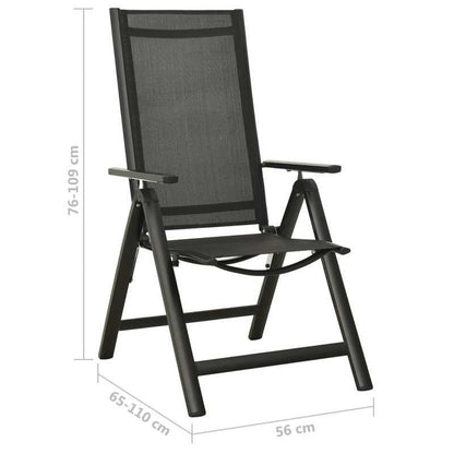 Inklapbare Tuinstoel – Outdoor Stoel – Balkonstoel – Campingstoel – Lichtgewicht – Weerbestendig Aluminium – Ergonomisch Design