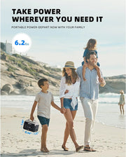 Draagbare Krachtcentrale - SOS Accu - Led Verlichting - Zonne Energie - Omvormer - Grijs - Met LCD Scherm - Fast Charge - 179.2Wh - Mini - lichtgewicht - 56000Mah