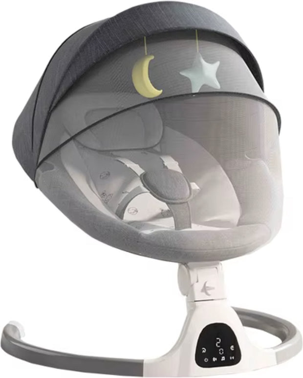 Elektrische Wipstoel - Wipstoel - Babystoel - Baby Swing - Schommelstoel - Elektrisch - Afstandsbediening - Bluetooth voor muziek - Grijs