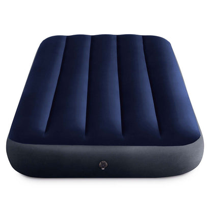 Opblaasbare Luchtmatras – luchtbed – slaapmat – luchtbedje – campingmatras – 191x76x25 cm – duurzaam PVC met fluwelen bovenkant