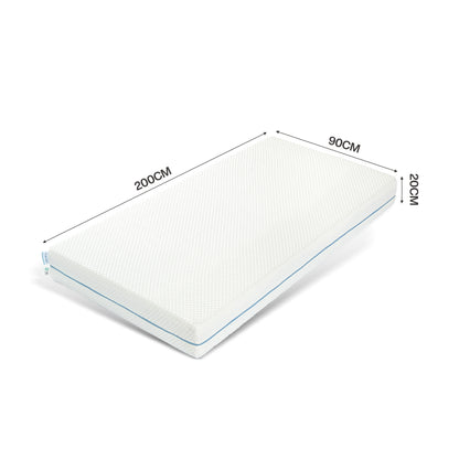 Matras – Matras 90x200 – Slaapmatras – Bedmatras – Foam Matras – 7-Zones Ergonomisch Design – 20 cm Dikte Met Afneembare Wasbare Hoes