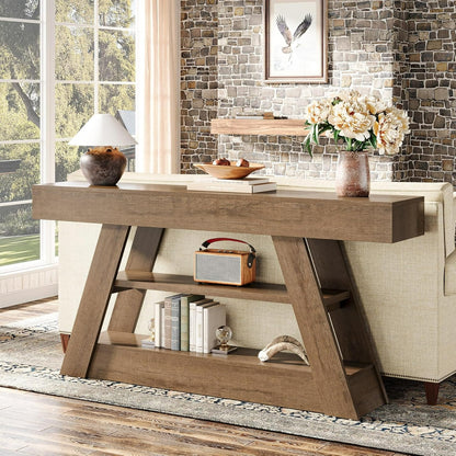 Sidetable – Consoletafel – Wandtafel – Haltafel – Dressoir – Rustiek Design – 160 cm Breed – Stevig Tafelblad