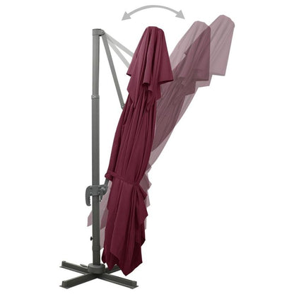 Zweefparasol – Hangparasol – Parasol Met Voet – Tuinparasol – Aluminium Constructie – 400x300 Cm – 360 Graden Draaibaar