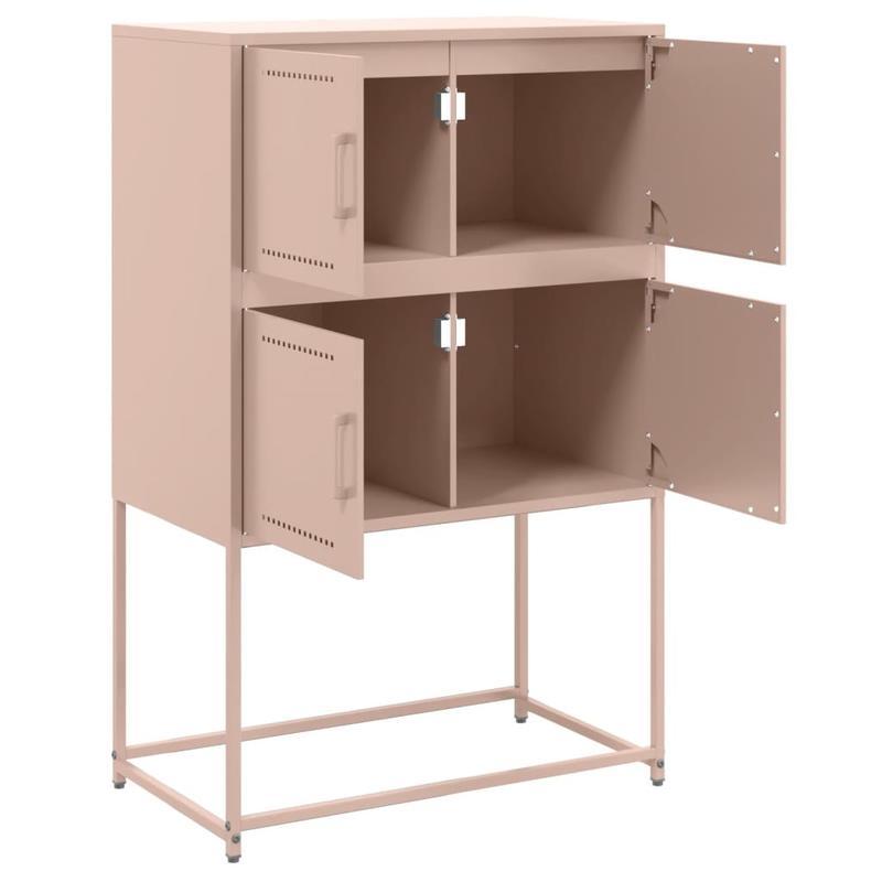 Sideboard 68.5x38.5x107cm steel pink Practical and removable