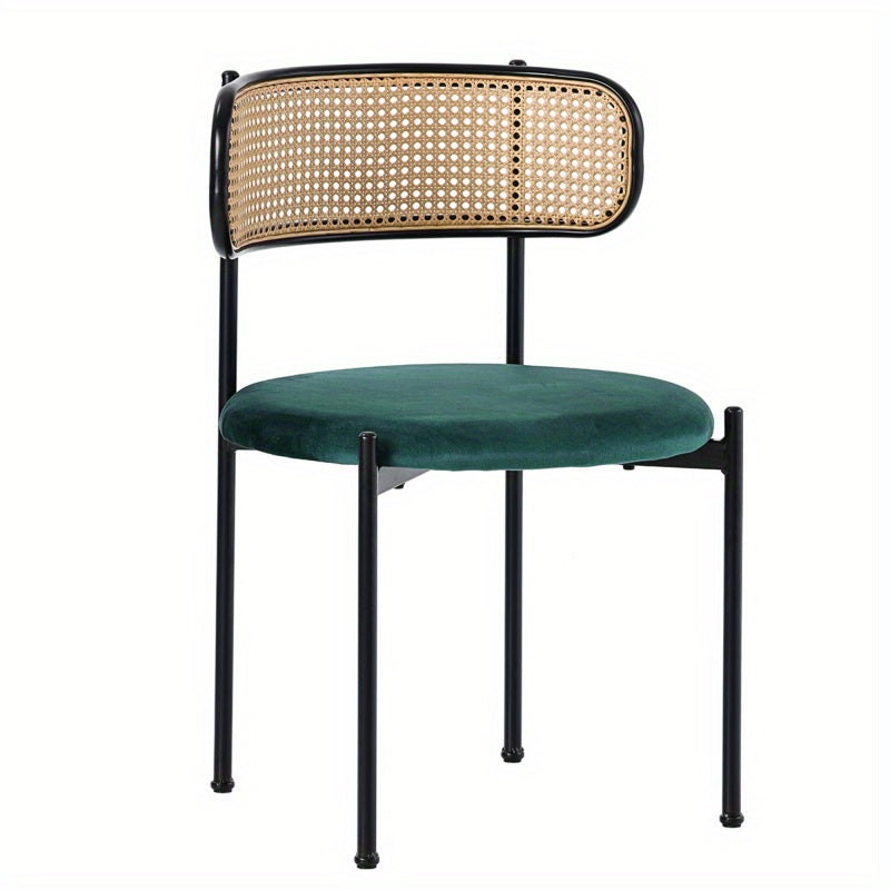 Fauteuil – Loungestoel – Relaxstoel – Zetel – Stoel – Set Van 4 – Groene Velvet Bekleding – Met Stevige Metalen Poten