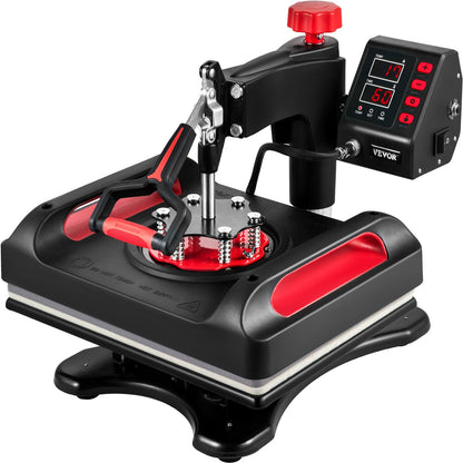 Heatpressmachine – Warmtepers – Transferpers – Hittepers – Kledingpers – 5-in-1 multifunctioneel – 30x38 cm Teflon-coating – Digitale temperatuurregeling