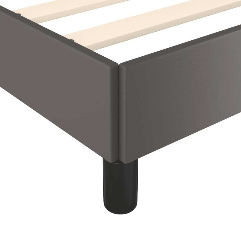 Modern Bed Frame - Heavy-Duty Platform Bed with Removable Headboard, Easy Assembly, Sturdy Wooden Construction, Space-Saving Design for Small Rooms - Ideal for Apartments, Dorms, Studios - Neutral Gray Bedroom Furniture, Dorm